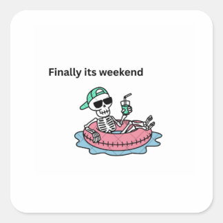 Finalmente es fin de semana Calcomanía personaliza