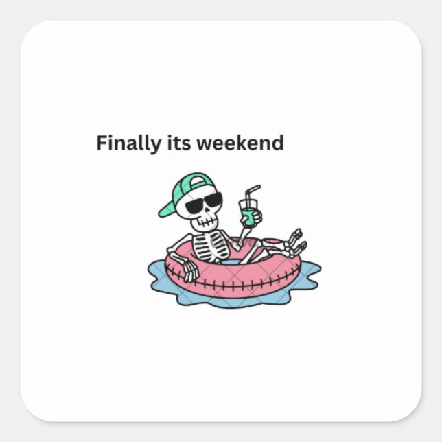 Finalmente es fin de semana Calcomanía personaliza (Anverso)