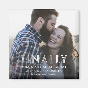 Finalmente Guardar el imán Boda de fecha