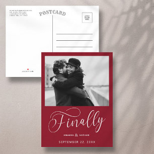 Finalmente Minimalista Tarjeta de Boda Guardar la 