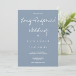 Finalmente ocurre Boda Tipografía Azul Mínima