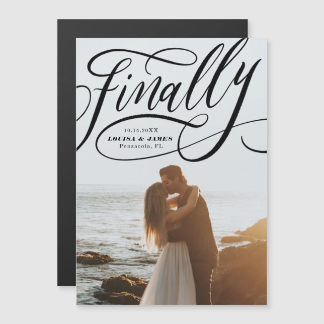 Finalmente posponed Covid Photo Save the Date Magn (Anverso/Reverso)