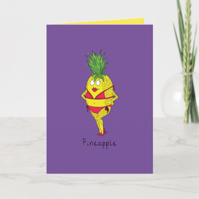 Fineapple - Graciosa tarjeta de saludo en bikini d (Anverso)