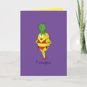 Fineapple - Graciosa tarjeta de saludo en bikini d