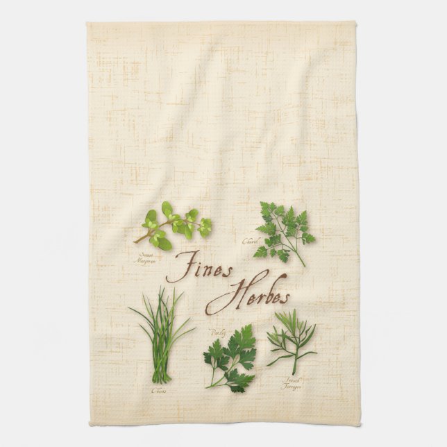 Fines Herbes Toalla de cocina (Vertical)