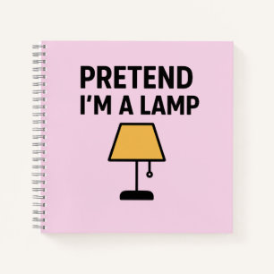 Finge que soy una lámpara divertida libreta de lám