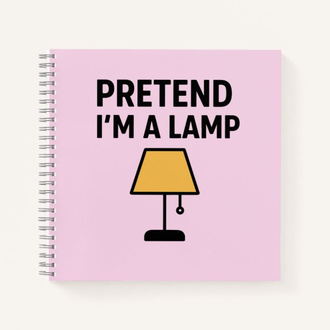Finge que soy una lámpara divertida libreta de lám (Anverso)