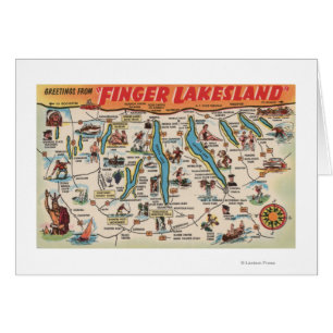 Fingerlakes, Nueva York - mapa detallado