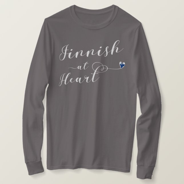 Finlandés en la camiseta Heart Tee, Finlandia (Anverso del diseño)