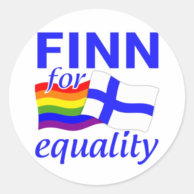 Finn 4 pegatinas de igualdad (Anverso)