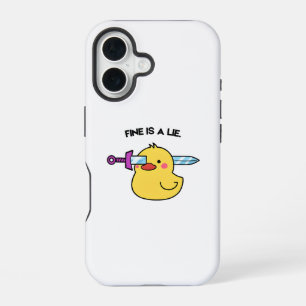 Fino es una mentira – Funda para iPhone 16 de humo