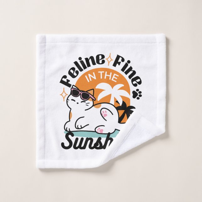 Fino felino a la luz del sol - Gato tropical relaj (Toallita)