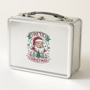 Fino viejo Santa Claus de Navidad árboles copos de
