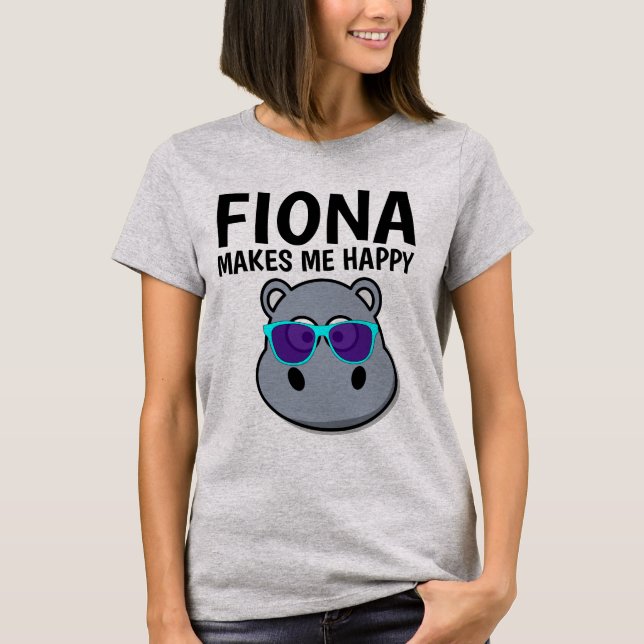 FIONA HIPPO ME HACE Camisetas FELICES (Anverso)