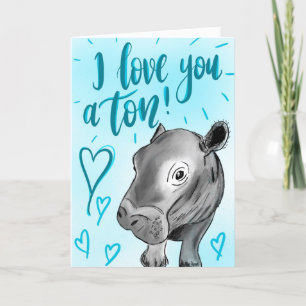 Fiona la tarjeta de San Valentín Hippo