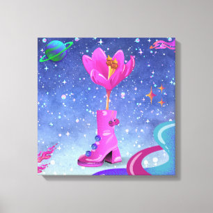 Fiore surrealista en la impresión de lonas estirad