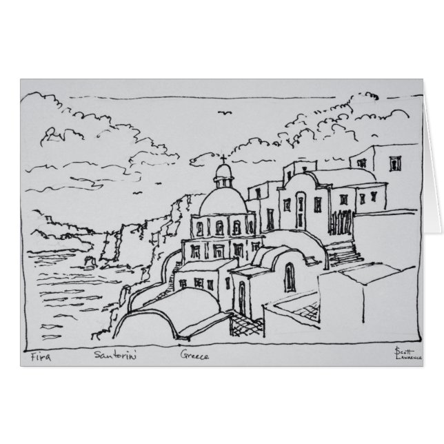 Fira, Isla de Santorini, Grecia (Anverso (Horizontal))