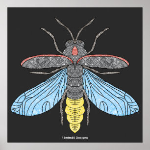 Firefly (negro) - impresión Poster