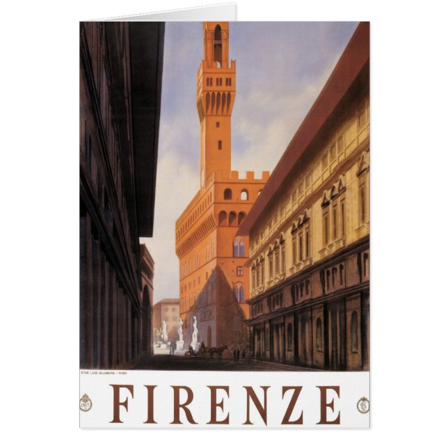 Firenze, Florencia, Palazzo Vecchio, Vintage Itali (Frente)