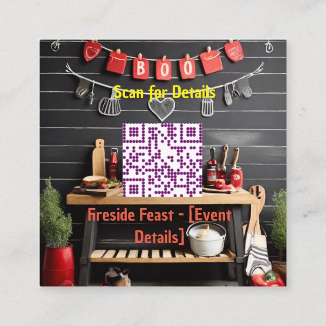 Fireside Feast: Invitación a BBQ Bash (Reverso)