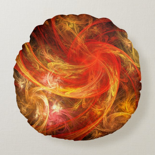 Firestorm Nova Resumen Almohada redonda de arte (Anverso)