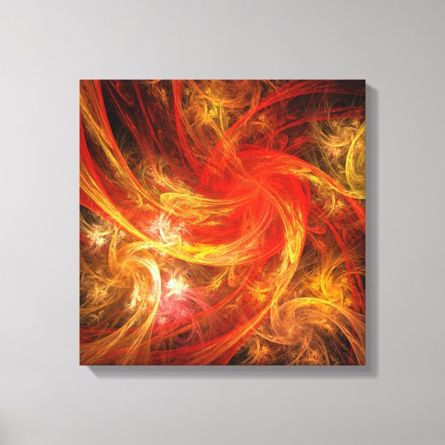 Firestorm Nova Resumen Arte Quad Canvas Imprimir (Anverso)