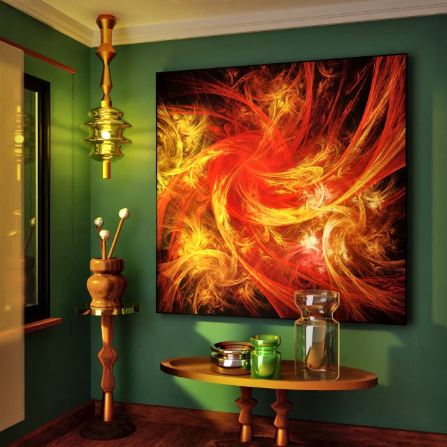 Firestorm Resumen de arte Impresión de lienzo envu (Firestorm Abstract Art Wrapped Canvas Print)