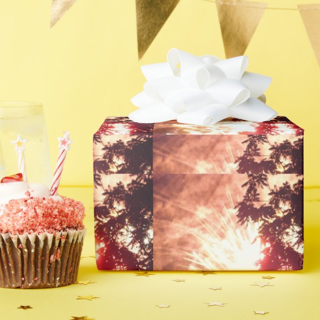 Fireworks 12 papel de envoltura brillante (Fiesta de cumpleaños )