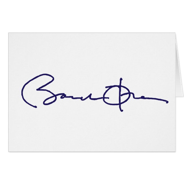 Firma de Barack Obama (Anverso (Horizontal))