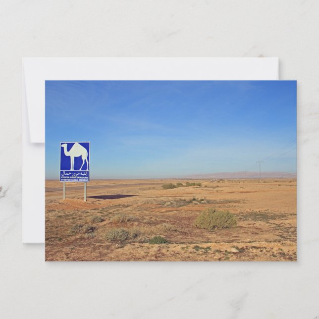 Firma de camellos, tarjeta de Túnez (Anverso)