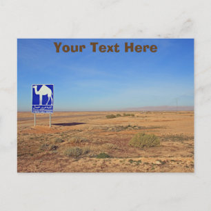 Firma de camellos, tarjeta postal personalizable d