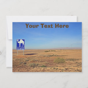 Firma de camellos, Túnez, tarjeta personalizable