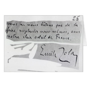 Firma de Emile Zola