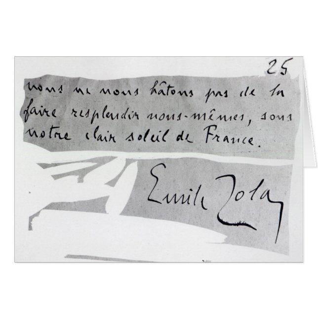 Firma de Emile Zola (Anverso (Horizontal))