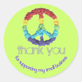 Firma de la paz etiquetas de pequeñas empresas