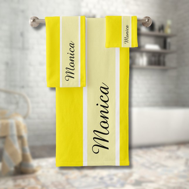 Firma de monograma elegante canario amarillo moder (Subido por el creador)