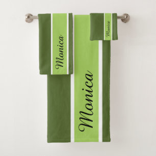 Firma de monograma verde oliva moderna y elegante