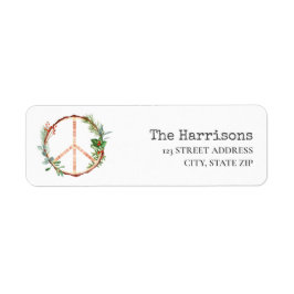 Firma de paz Etiqueta de Navidades rusos