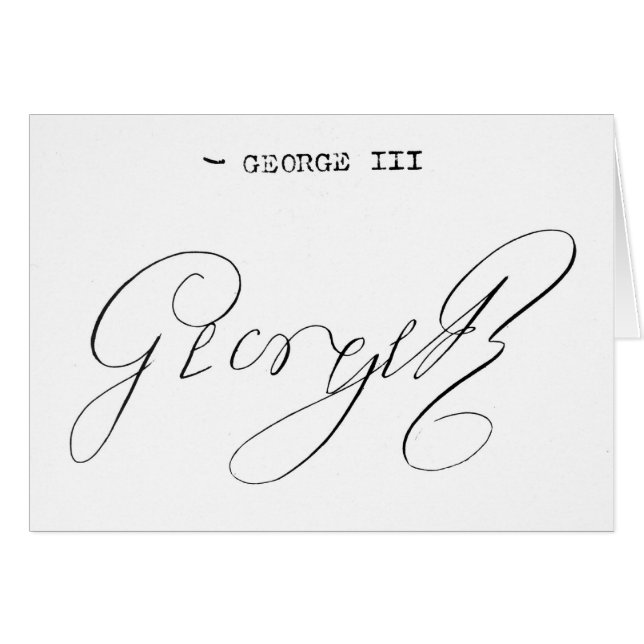 Firma de rey George III (Anverso (Horizontal))