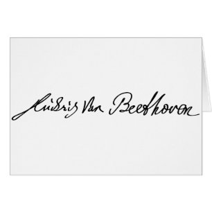 Firma del músico Ludwig van Beethoven