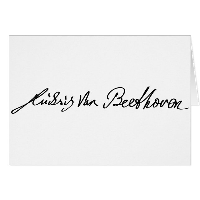 Firma del músico Ludwig van Beethoven (Anverso (Horizontal))