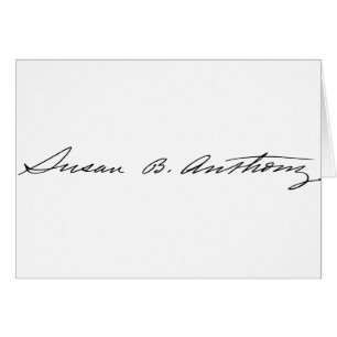 Firma del Suffragette Susan B. Anthony