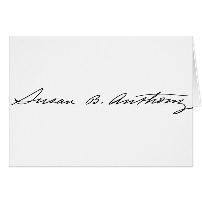 Firma del Suffragette Susan B. Anthony (Anverso (Horizontal))