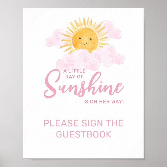 Firma el libro de visitas Rayo de sol (Frente)