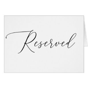 Firma reservada de boda de guiones en blanco y neg