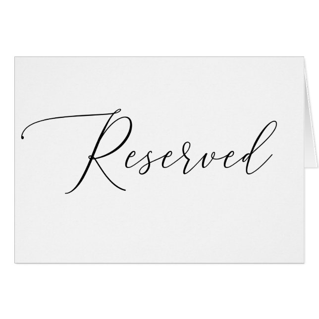 Firma reservada de boda de guiones en blanco y neg (Anverso (Horizontal))
