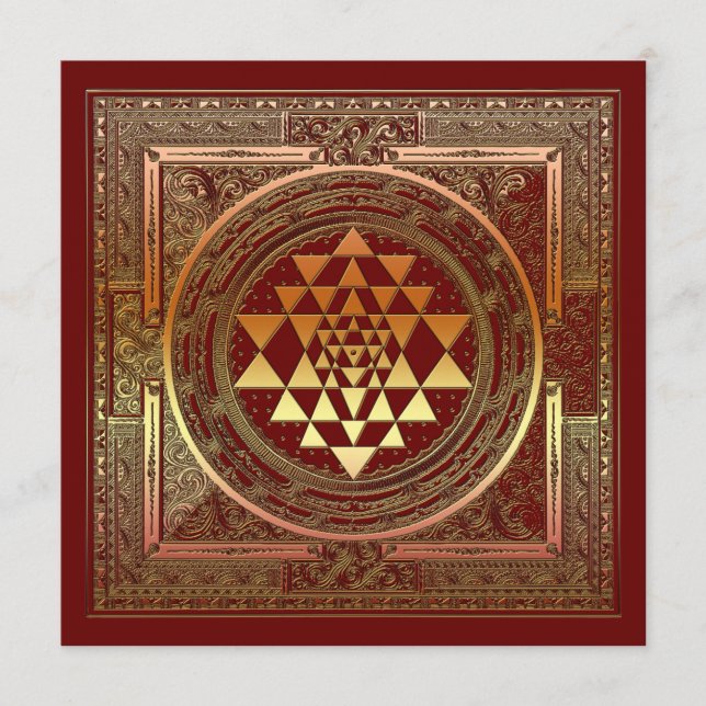 Firma símbolo de meditación de yoga tarjeta hindú  (Anverso)