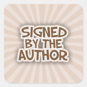 Firmado Por El Autor Pegatinas Brown