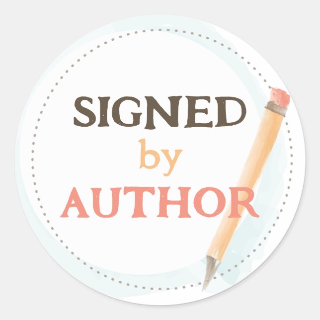 Firmado por el Pegatina Autor para Libros Autograf (Anverso)