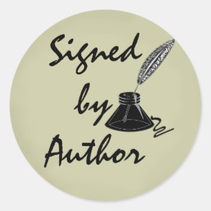 Firmado por los pegatinas del autor